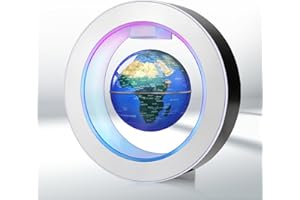 POOJAED Globe terrestre en lévitation magnétique avec lumières LED, Utilisé pour la décoration de bureau, de la maison et du bureau, un gadget high-tech qui peut être offert comme cadeau de vacances
