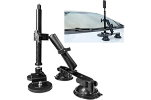 Higatful Kit de support de voiture à ventouse pour Insta360 ONE X3 X2 X RS R GO 2 3, support magnétique avec perche à selfie de 120 cm, compatible avec GoPro Hero12 11 10 9 8 7