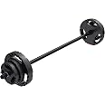Gorilla Sports Barre Haltères Longue 130 Cm Aérobic - Compatible Disques 30 Mm, Fitness Musculation