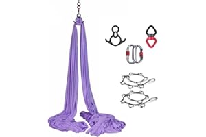 Canopz HotelBee Yoga Vertikaltuch (8x2.8m) - Yogatuch Zum Aufhängen, Trapez Schaukel, Starke Tragfä higkeit, Sicherer SchutzYoga Schaukel Set, Akrobatik Tuch Aerial Yogatuch Seide F ür Erwachsene