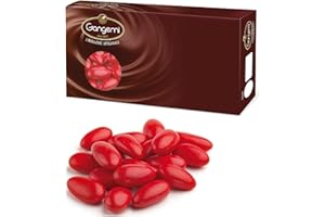 Gangemi Confetti - 1kg Dragées Chocolat noir de haute qualité - Classique cadeau italien de mariage bapteme etc. - (env. 250) Rouge