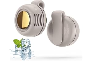 Gahwa Mini Ventilador Clips Pequeños, Ventilador Torbellino Clips de Cintura, Small Clip Fan, Portable Silent Mini Bladeless Electric Fan, 3 Speeds Hands-Free Neck Fans (White)