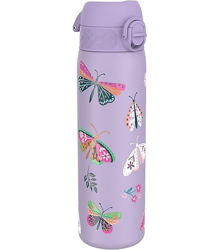 ION8 Borraccia Termica In Acciaio Isolato, 500ml, A Prova Di Perdite, Facile Da Aprire, Serratura Sicura, Lavabile In Lavastoviglie, Maniglia Per Il Trasporto, Facile Pulizia, Durevole, Arcobaleni