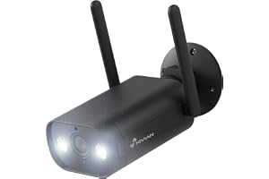 NIVIAN Bullet-kamera WiFi 2,4 Ghz-upplösning 2K - lämplig för utomhus IP66, mänsklig detekteringsfunktion, 10 m mörkerseende