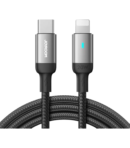 Joyroom S-A42 Cavo Di Ricarica Veloce 30W Type-C A Lightning 1,2m - Nylon Intrecciato, Nero - 2