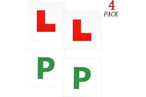 AUERVO Fully Magnetic Red L Plates 2 Pack and Green P Plates 2 Pack Learner Plates for Car Magnetic Extra Thick Strong Learner Sticker for New Drivers, Perfect for Driving Security