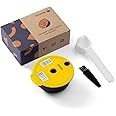 RECAFIMIL Reusable Tassimo Pods 200ml Refillable Tassimo Coffee Pods with Yellow Silicone Lid Compatible with Bosch Tassimo Machine