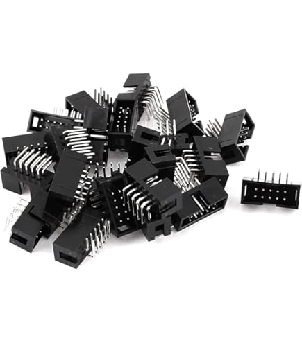 20Pcs 2.54mm 2x4 Pin 8 Pin Right Angle Male Shrouded IDC Box Header - View #10
