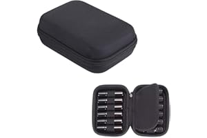 Wilsonzin Ätherische Öle Aufbewahrung Tasche Ätherische Öl Tasche Schwarz Tragetasche für 10 ml, ätherisches Öl Tragetasche, Perfekt für Reise oder tägliche (ätherisches Öl Nicht enthalten)