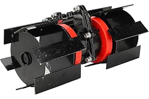 MUMUSUKI Rueda Universal de Deshierbe de Hierro y Aluminio de 9 Dientes para Cortacésped de 10cm de Diámetro, Accesorio Escarificador de Cultivador, con Fácil Instalación (28mm)