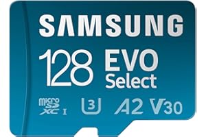 Samsung EVO Select (2024) Tarjeta microSD + Adaptador SD, 128 GB, Tarjeta de Memoria para Smartphone y Tablet, UHS-I U3, 4K UHD, Full HD, Lectura 160 MB/s, MB-ME128SA/EU