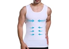 Lgtfy Mens Slimming Body Shaper Vest, Chest Abdomen Compression Tank Top, Belly Hiding Undershirts - Change in Seconds