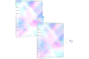 YAKLEE 2 Pcs Couverture de Reliure A5 à 6 Anneaux Couverture de Protection pour Carnet de Notes A5 PVC Souple Transparent Rechargeable Format A5 Standard avec 6 Trous Classeurs à Anneaux Étanche