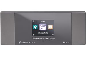 Albrecht DR463 Internetradio DAB adapter – digital radio eftermontering för stereo-system och radio, musikströmning via WLAN och