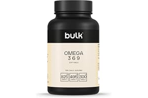 Bulk Gélules Oméga 3 6 9, huile de poisson, huile de lin, huile de tournesol, 1000 mg, paquet de 90, l'emballage peut varier
