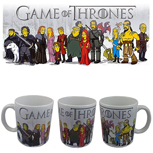 Taza Juego de Tronos con personajes de Los Simpsons
