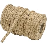 Vivifying 5 mm Juteseil, 20M Natürliche Geflochtene Jute Makramee-Schnur für Garten, Geschenke, DIY Handwerk (Braun)