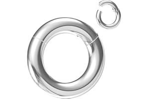 NewkeepsR 0.8/1.0/1.2/1.6/2.0/2.5/3.0/4.0mm Acier à charnière Septum Segment Clicker Lèvres Nez Anneau Hoop Helix Cartilage Daith Tragus