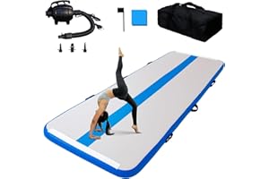 Tuxedo sailor Air Track Colchoneta Gimnasia Artistica 2M/3M/4M, Tumbling Gimnasia de 10 cm, Colchonetas de Entrenamiento con Bomba Eléctricas, Air Mat para Animación/Entrenamiento/Yoga
