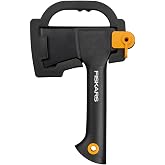 Fiskars Kamp Baltası, Masif, Taşıma &ccedil;antası ile, Yapışmaz kaplama, &Ccedil;elik bı&ccedil;ak/Fiberglas plastik sap, Siyah, A5, Uzunluk: 26 