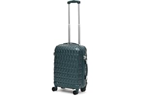 RMW Suitcase Large Hard Shell | Trolley Suitcases | 3 Digit Combination Lock| 4 Dual Spinner Wheels | Lightweight | Hold Check in Luggage | Aluminum Telescopic Handle (Dark Green, Cabin 20")