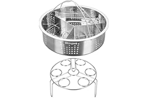 Skingwa Panier vapeur pour autocuiseurs instantanés - Accessoires - Panier vapeur avec grille de séparation (panier vapeur + support + séparateur)