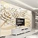 Produktbild NXMRN Wallpaper Tapete Plakat Poster Fototapete 3D prägte Schmuck-Blumen-Foto-Wohnzimmer-Fernsehsofa-Hintergrund s Hauptdekor 150cmx100cm