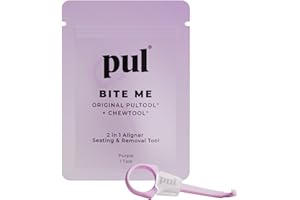 THE PULTOOL PUL 2-in-1 Clear Aligner Chew Tool & Removal Tool - Purple | Orthodontic Chewie + Remover Combo | Hygienic, Reusable, BPA-Free Dental Accessory for Invisalign