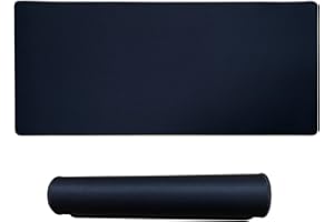 Hosimoln Tapis de Souris de Jeu, Grand Tapis de Souris Taille 80x30CM épaisseur 3MM, Tapis de Souris d'ordinateur antidérapant et étanche avec Bords Cousus pour jeux/bureau/maison-80x30 Black001