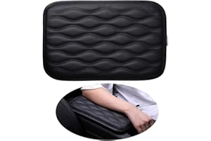 pengxiaomei Car Armrest Pad, Black Car Center Console Cover Waterproof Center Console Pad Car Armrest Seat Box Cover Protector for Most Vehicle, SUV, Truck, Car