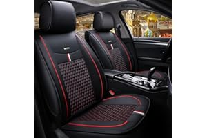 Muchkey Housses de siège Avant pour Ford Ranger Housse de Protection Auto Accessoires Interieur,(MK-MH20) Noir Rouge