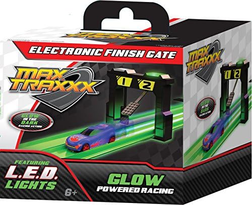 Max Traxx Electronic Track Racing Set Glow in Dark Finish Gate #083314