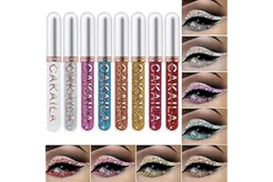 BEAUTY GLAZED Set di eyeliner con glitter liquido 8 colori, gel liquido opaco facile da applicare impermeabile a lunga durata, penna eyeliner colorato occhi trucco matite ombretto a prova di sbavature # 03