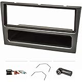 tomzz Audio 2439-068 Radioblende Set kompatibel mit Opel Agila Corsa C Combo Omega B Vectra C Vivaro Meriva Charcoal metallic