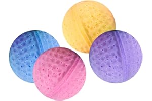 Karlie Zabawka dla kota 4 kulki gąbkowe, średnica 4 cm, różne kolory, 4 sztuki