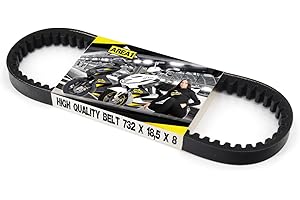 Area1 Replacement V-Belt 732 x 18.5 x 8 Suitable for Piaggio Motor (Short) Compatible with Piaggio Zip, Suitable for Vespa ET2 ET4 LX50 LXV S (50-100 ccm 2T/4T)