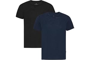 DANISH ENDURANCE 100% Merino Shirt Herren, Atmungsaktives Unterhemd, Leichtes Kurzarm Tshirt, Temperaturregulierend & Geruchshemmend, 1er oder 2er Pack