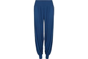WEARALL Ladies Plus Size Harem Trousers Womens Full Length Stretch Casual Pants