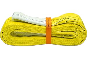 Autodomy Sangle de Remorquage 4x4 5 Mètres Résistance à la Rupture 21.000Kg | Elingue de Levage avec Couture Renforcée | Corde de Remorquage de Voiture | Câble de Remorquage Résistant à l'abrasion