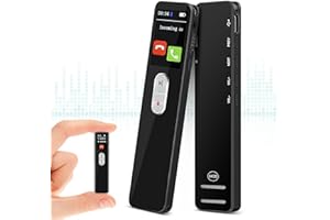 LIFBETTER 3072KBPS 64GB Digital Voice Recorder, Voice Activated Recorder with Playback, Dictaphone Noise Cancellation with A-B Repeat, Bluetooth Call Mode, Password, Audio Recording Device for Lectures/Meetings