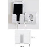 Kitchen Store Yapıştırmalı Telefon Kumanda Tutucu Mobil Şarj Priz Askısı Ve Telefon Standı Kablo Tutucu &Ccedil;ok Renkli
