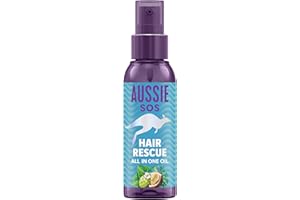 Aussie SOS Hair Rescue All In One Aceite Capilar 100ml Desenreda Y Suaviza El Pelo, Ayuda A Prevenir Las Puntas Abiertas Y Mantiene El Cabello Hidratado Durante 100 Horas. Fórmula Vegana
