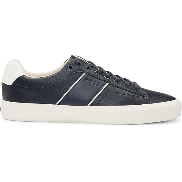 Baskets BOSS Rhys Tennis - Cuir Synthétique Et Daim, Semelle Caoutchouc, Noir, Taille 42 EU