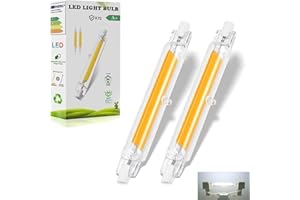 Dvnoua Lampadina R7S LED 78mm Dimmerabile, 10W R7S LE D Equivalente a 100W Lampada Alogena, Lampada R7 S LED 78mm Bianco Freddo 6000K 1000LM Nessun Sfarfallio, Illuminazione Fascio 360°, 2 Pezzi