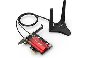 WAVLINK Scheda WiFi 7 PCIe BE8800 per PC desktop, Adattatore Wireless BE200 a tre Bande con Bluetooth 5.4, MU-MIMO, WPA3, per Windows 10/11 (64bit), Non Supportato AMD Scheda Madre