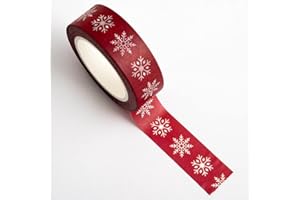 Italian Options Christmas Snowflakes Adhesive Washi Tape (15mm x 10 Metre)