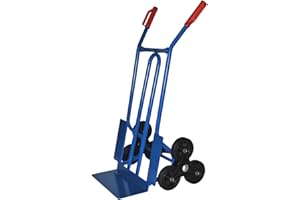 ‎TRESTLES Trestles Profi Sackkarre Treppensteiger S01HS blau 250kg Sackkarren Sackkarre Vollgummireifen Sternräder Transportkarre Treppensackkarre Treppenkarre | Stahl | große Schaufel | Sicherheitsgriffe