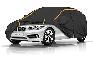 RONGESAEFS Bâche Voiture Étanche pour BMW 1 Series E87 E82 E81 F20 F21 F52 F40 F70 (2004-2025) Housse de Protection Voiture Exterieur,Protection Anti-Pluie Anti-Neige,Coupe-Vent,Résistant aux Rayures
