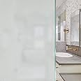 Goodern Frosted Window Privacy Film,Reusable Sun Blocking No Glue Self Static Cling Frosted Glass Window Film PVC Opaque Removable Bathroom Door Window Covering Decorative Frosting Stickers-40*200CM