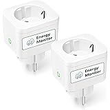 Meross Presa Smart Bluetooth con Monitoraggio Consumi, Presa Intelligenti 16A, Presa WiFi Schuko Compatibile con Alexa, Googl